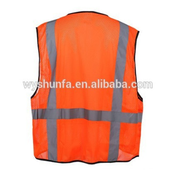 Sécurité Roadway Yellow Mesh Détachable Tear Away Zipper Amercian EN20471 Classe 3 High Visibility Reflective Safety Vest